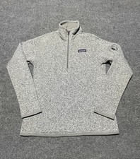 Patagonia Women's Better Sweater 1/4 Zip Fleece Pullover Gray Heather Size M