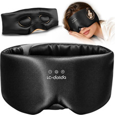 3D Silk Bluetooth Sleep Mask, Mulberry Silk Sleep Mask with Bluetooth Headphones