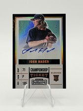 Josh Hader 2017 Panini Contenders Championship Ticket Rookie Auto RC #21/49