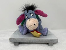 2001 Disney Winnie the Pooh EEYORE w/ Scarf Beanbag 7  Plush Toy