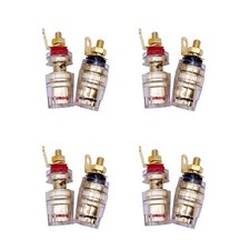 8Pcs 4mm Amplifier Speaker Terminal Binding Post Banana Plug Adapter Socket