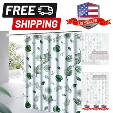 Shower Curtain Liner, 4G PEVA Green Leaf Shower Liner, Plastic Waterproof Sho...