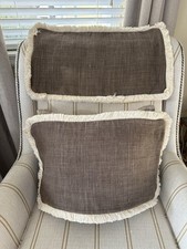 Serena  Lily Bowden Lumbar Linen Pillow Cover Pair in Earth Brown, NWOT