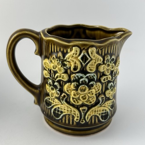 VTG MCM Cream & Sugar Green Yellow Flowers Tilso Japan Ceramic Granny Core READ - Picture 8 of 19