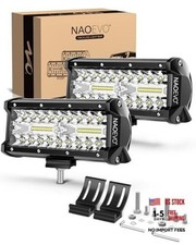 7 Inch LED Light Bar, 240W 24,000LM LED Pods/Off Road/Fog/Driving Lights White