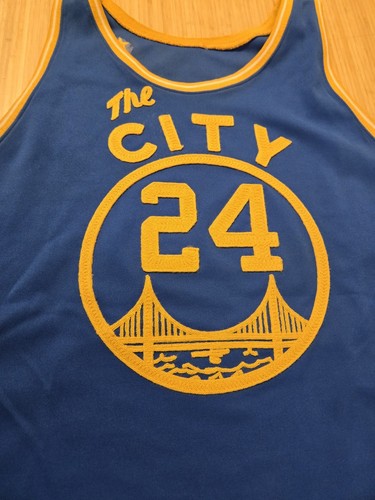 Golden State Warriors The City Rick Barry # 24 Hardwood Classic Jersey Size 56 - Picture 2 of 8