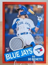 Bo Bichette 2020 Topps 1985 Baseball Relic Red 12/25 Rookie RC #85TR-BB