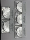 Lot of Five 2012 $1 American Silver Eagle Dollars US Uncirculated NM/ Mint