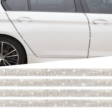 TOMALL Bling Car Door Guard Crash Bumper Crystal Anti-Scratch Strip Sticker C...