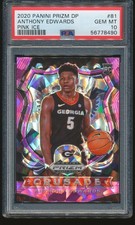 Anthony Edwards #81 2020 Panini Prizm Draft Picks Pink Ice PSA 10