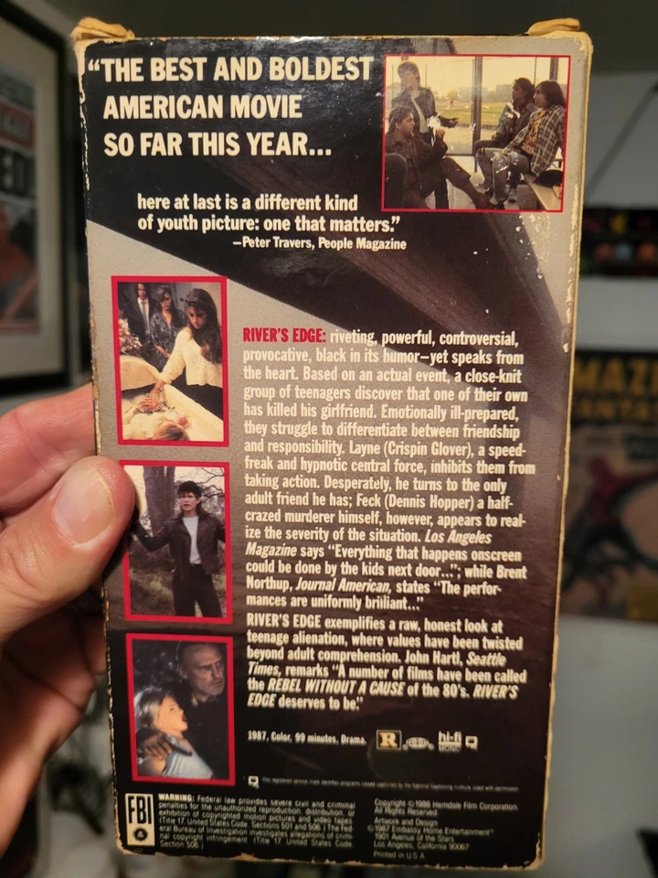 River's Edge VHS (1987) Crispin Glover, Keanu Reeves, 80s Cult Classic  - Image 2 of 4