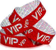 500 Pack VIP Plastic Wristbands Bracelets Party for Events VIP Custom Wristbands