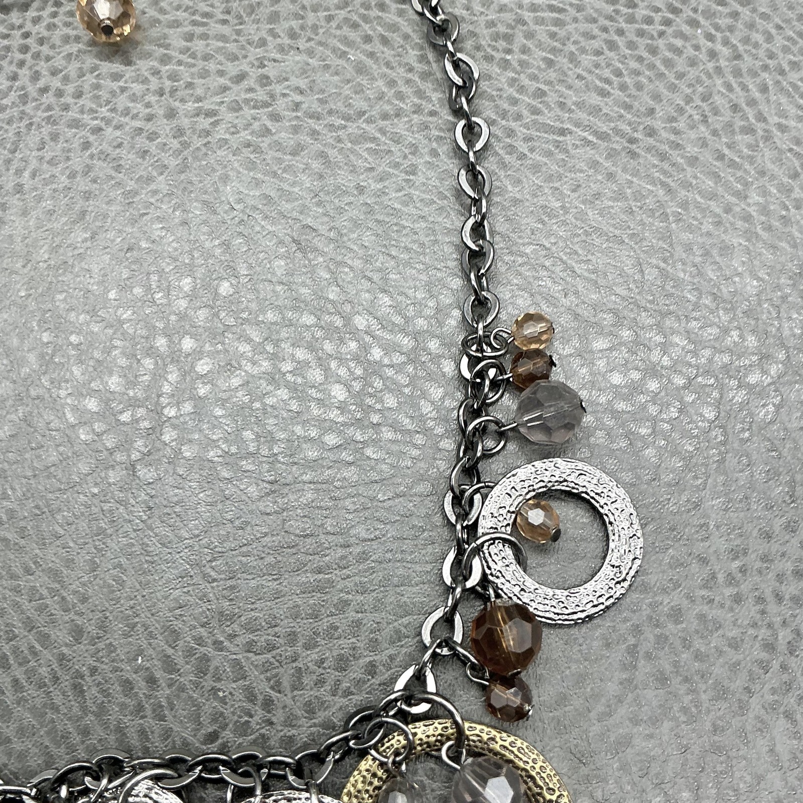 Premier Designs Boho Statement Necklace Silver Go… - image 5