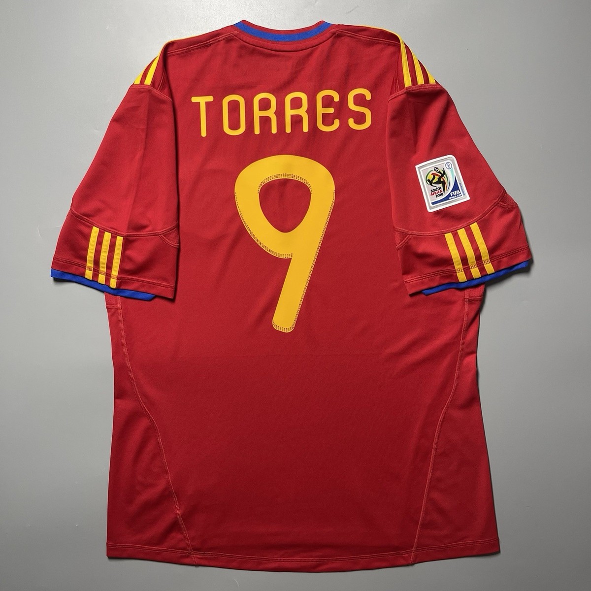 adidas スペイン代表 TORRES 9 シャツ SPAIN ADIDAS 2010 WORLD CUP FOOTBALL HOME JERSEY #9 TORRES SIZE “L