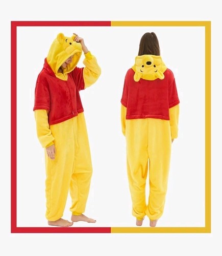 Costume Pigiama Winnie the Pooh Kigurumi Adulto Onesiee Unisex Grande - Foto 4 di 7