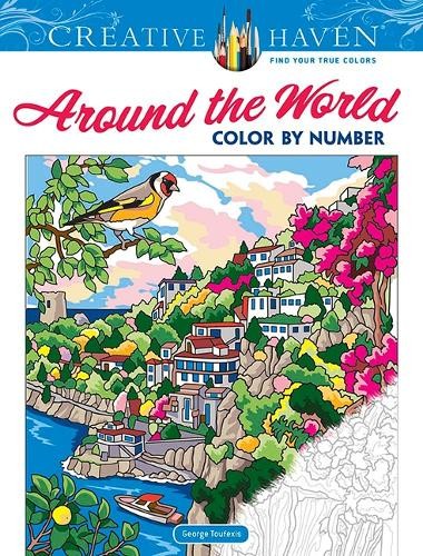 Creative Haven Around the World Color by Number by George Toufexis NEW - Image 7