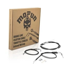  Clutch Cable & Front Brake Line Non-ABS & Throttle and Idle 16"-18" Black