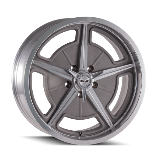 18x8 Ridler 605 Machined Spokes W/Deep Lip Wheel 5x4.75 (0mm ...