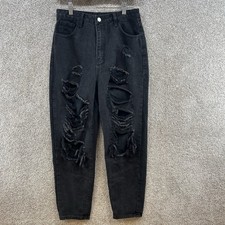 Shein Women's Jeans Size 4 Black High Rise Denim