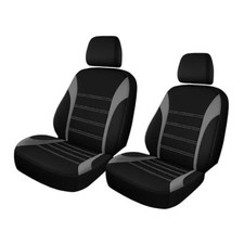 2PCS Car Front Seat Covers, Anti-Slip Auto Seat Protector, Grey Gray