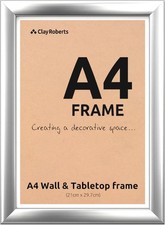 SILVER A4 Photo Frame Certificate Frame A4 Picture Frame A4 Frame Photo A4 Frame