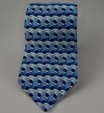 Endangered Species Glider Tie 100% Silk Made Italy Wildlife Conservation Vintage