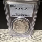 Morgan Dollar 1880 San Francisco $1 Silver Coin PCGS MS63PL Proof-Like KM#110
