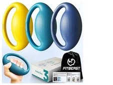 FITBEAST Grip Strength Trainer Hand/Finger Exerciser Stress Balls 3 Pack 