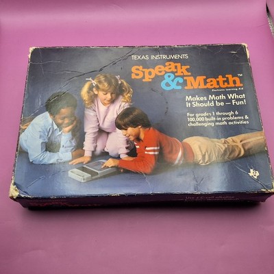 Texas Instruments Speak & Math Electronic Learning System-Vintage 1984 READ