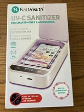 First Health UV-C Sanitizer for smartphones to 6.9" & accessories USB & DIFFUSER