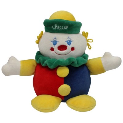 Vintage Chicco Happy Color, süßer Clown mit Rassel Kuscheltier 23cm Gebraucht