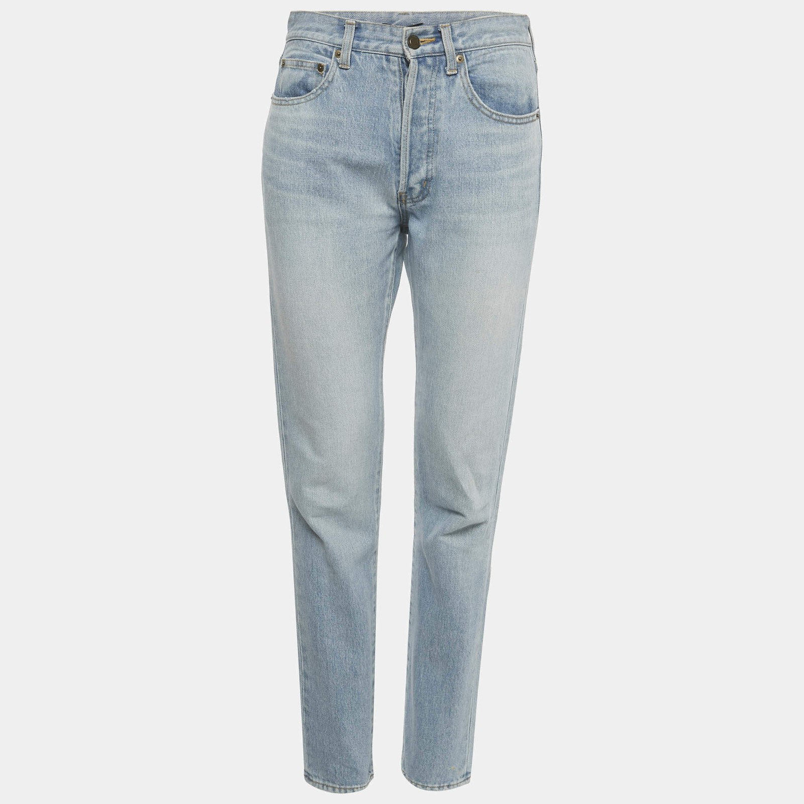 Saint Laurent Paris Blue Faded Denim Skinny Jeans M Waist 28