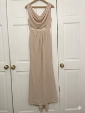NEW ASOS blush pink faux wrap lined maxi dress Dress Size 10 bridesmaid formal