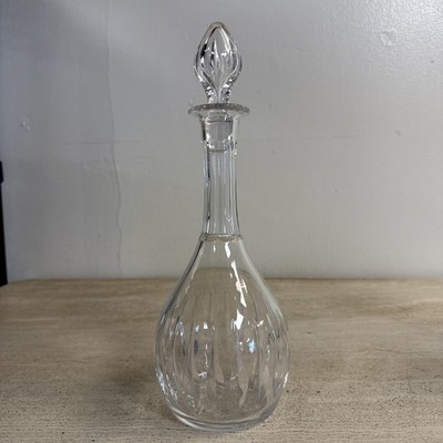 Val Saint Lambert Signed Crystal Wine Decanter 13  Cruche