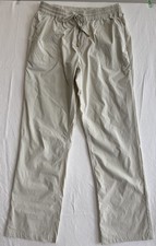 Coolibar UPF 50+ Women's Lg Tan Beach Pants sun protection UV Beach Cruise Wide