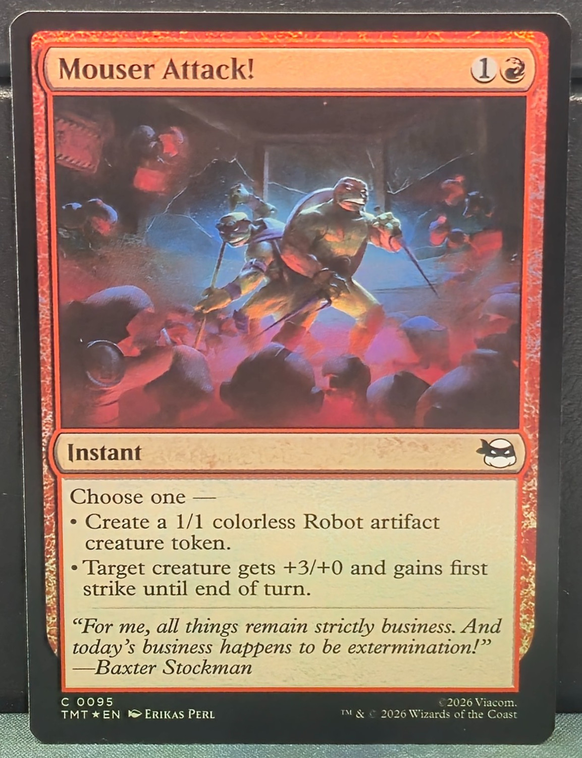 Mouser Attack! C 0095 FOIL TMNT Teenage Mutant Ninja Turtles Common Card Game NM
