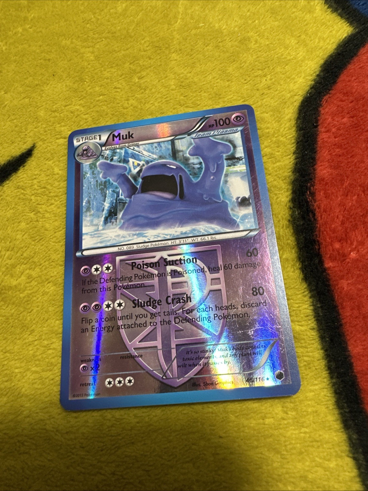 Pokemon Plasma Freeze Reverse Holo Muk 46/116 LP/NM