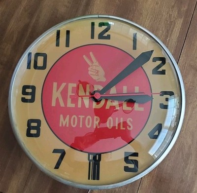 Vintage 1950's Kendall Motor Oil lollipop Swihart Products Glass