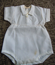 VINTAGE 1960s BABY BOY CHRISTENING ROMPER
