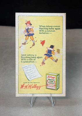  Kellogg's Toasted Corn Flakes advertising postcard