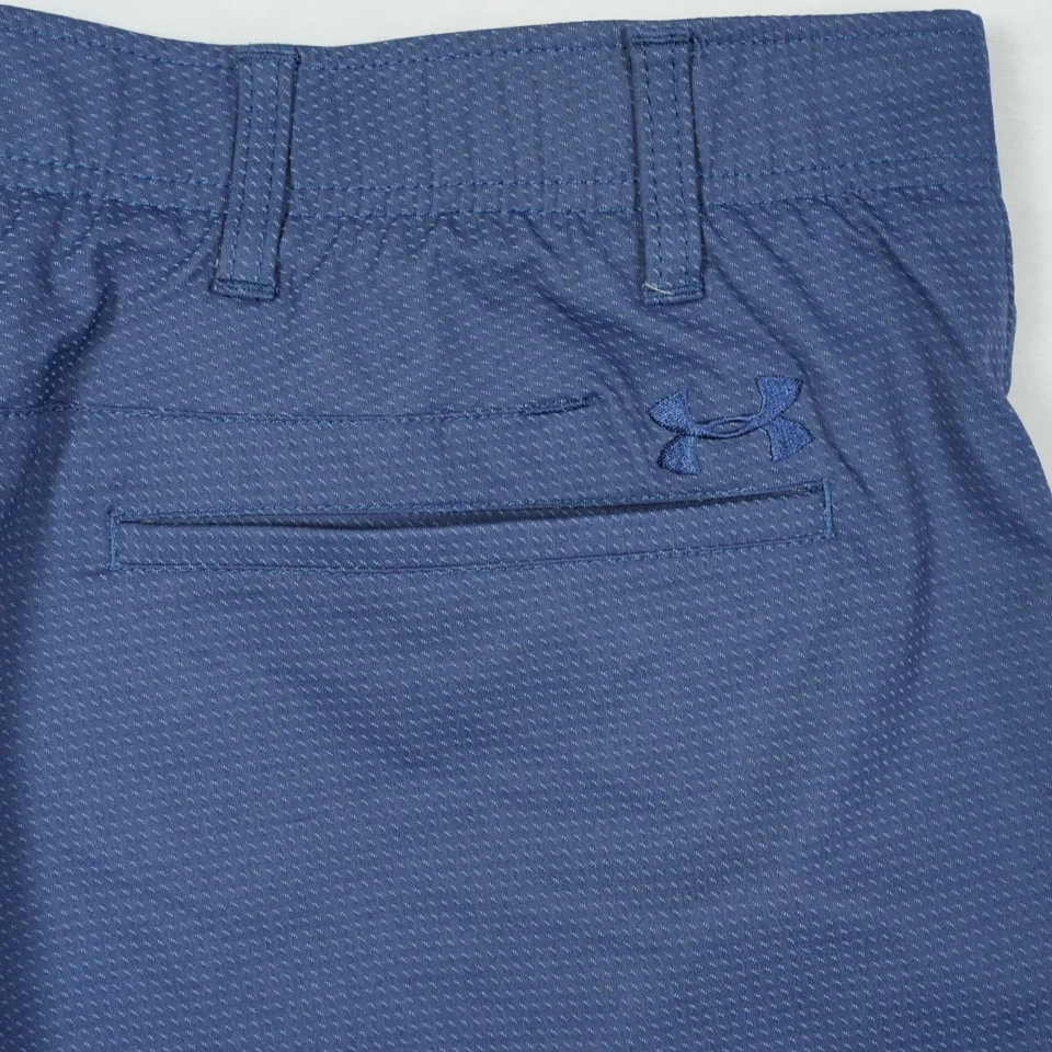 Pantalones Cortos Chinos Under Armour Para Hombre Talla 40 Azul Marino Texturizado Geométrico Golf Rendimiento Foto 4 de 4