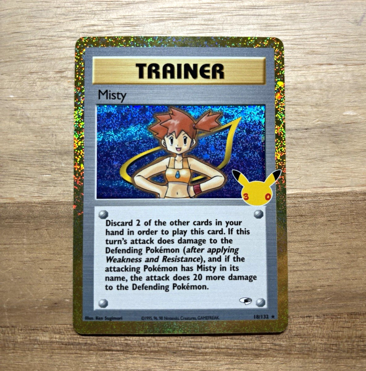 30th Celebration Misty 18/132 Gym Heroes Unlimited Trainer 1999 WOTC