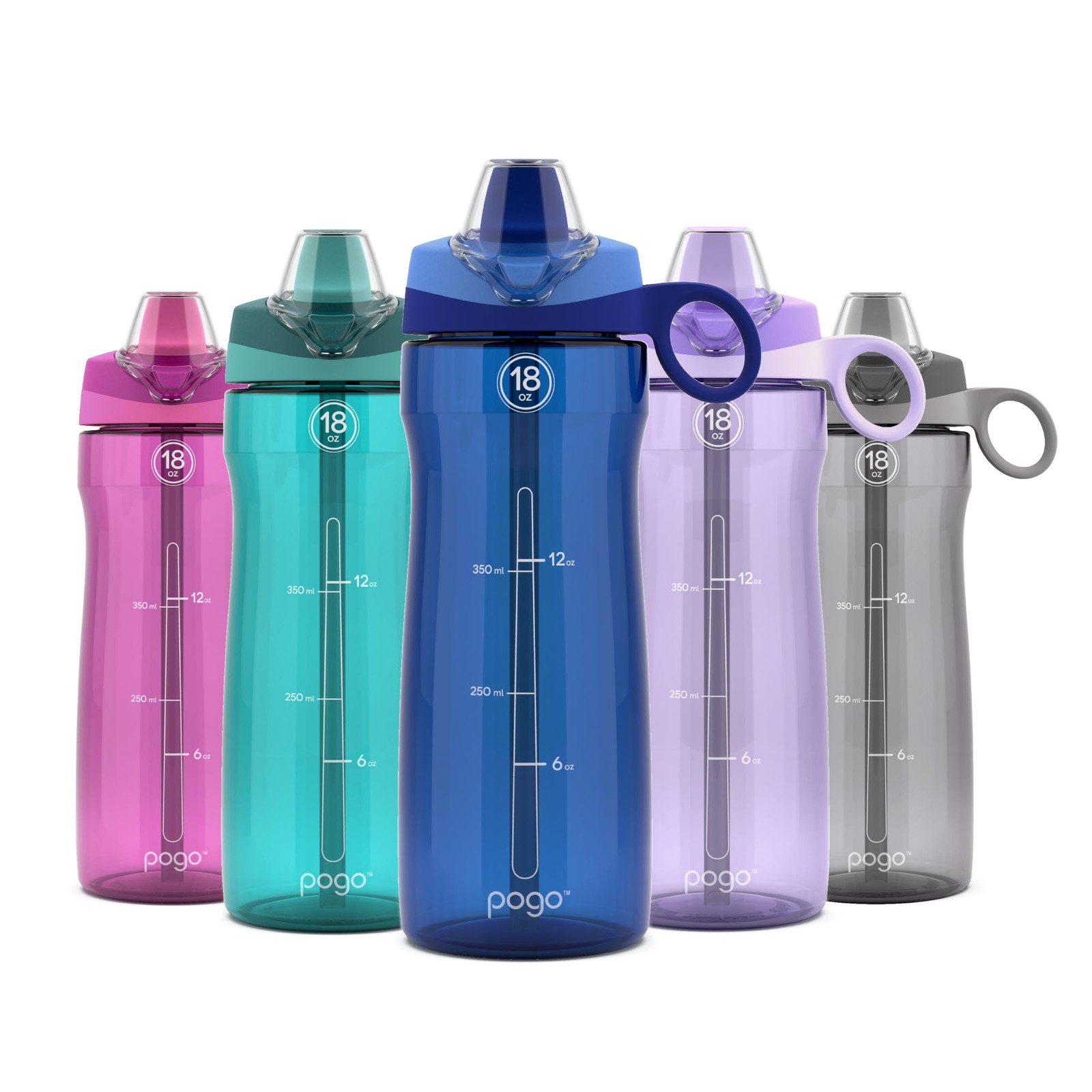 With Soft Straw 18 Ounces, Blue