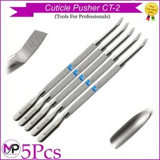 CT-2 Stainless Steel Cuticle Pusher Precise Nail Prep Tool for Professional Use