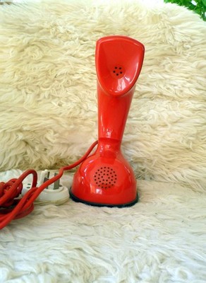 Vintage Kobra / Cobra Telefon, LM Ericsson  rot Schweden  50er/60erjahre