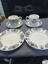 Midwinter Country Garden Cup & Saucer X 2 + 2 Side Plates - Design Jessie Tate