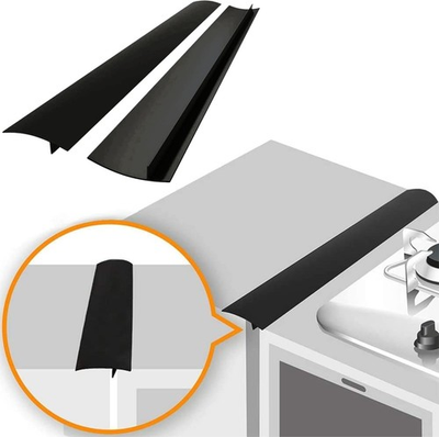 #ad Silicone Stove Gap Covers 2pk Heat Resistant 21quot; Black Easy Clean $5.99
