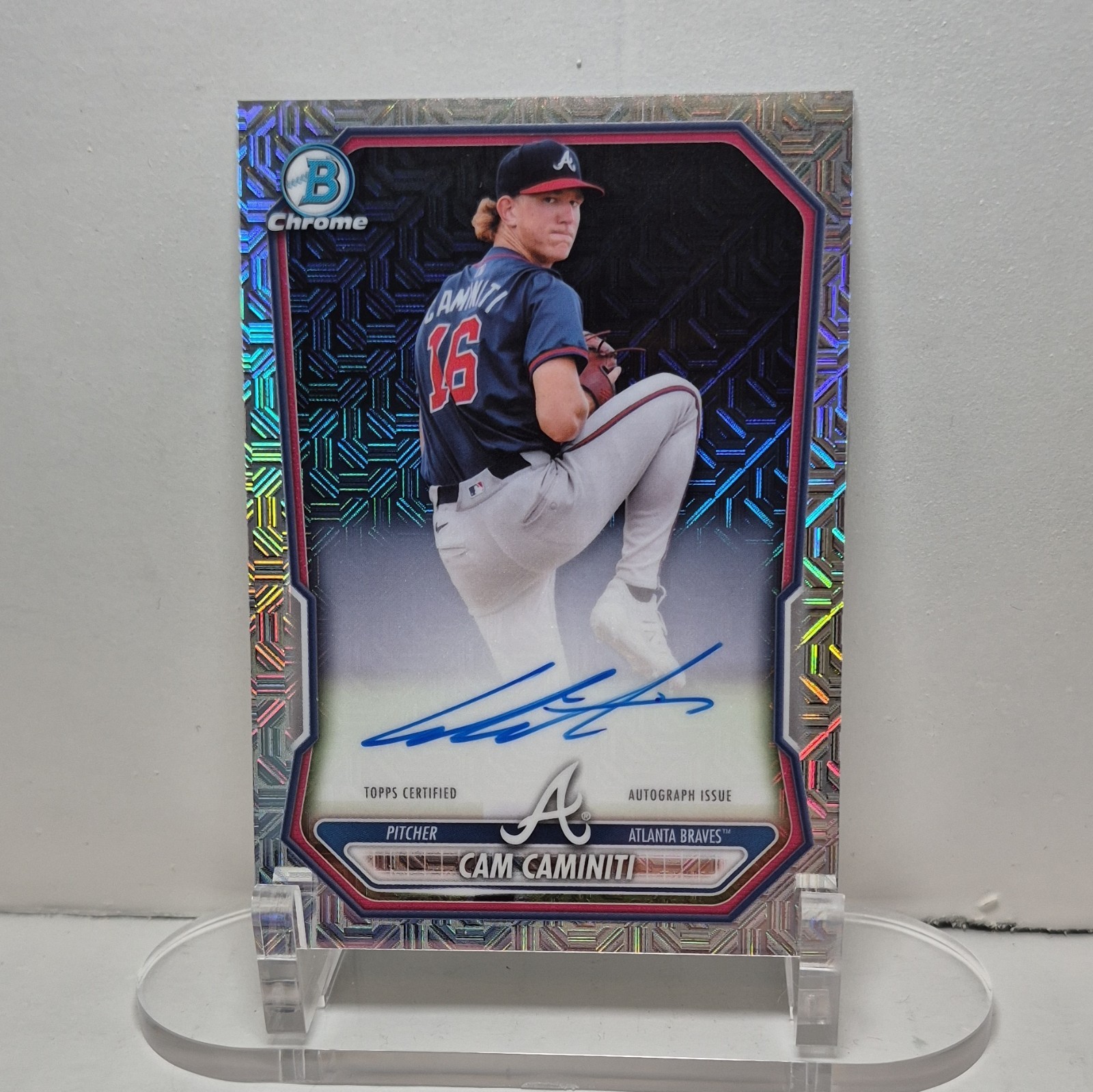 Topps 2026 Bowman Draft Cam Caminiti Braves Chrome Prospect Auto CPA-CC Card