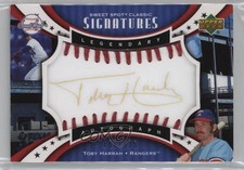 2007 Sweet Spot Classic Legendary Red Stitch Gold Ink /175 Toby Harrah Auto 00jz