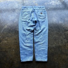 Faded Worn In Vintage Carhartt Denim Jeans